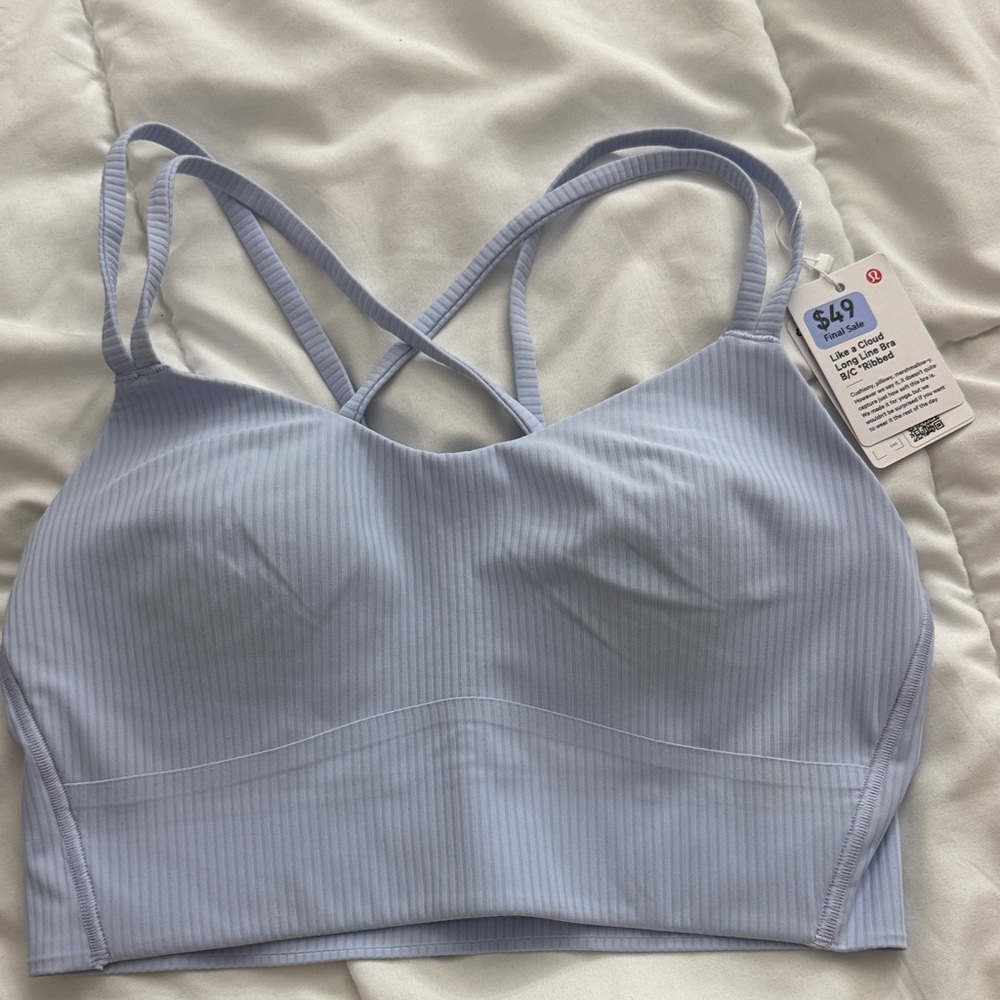 Lululemon Athletica Light Blue Strappy Sports Bra